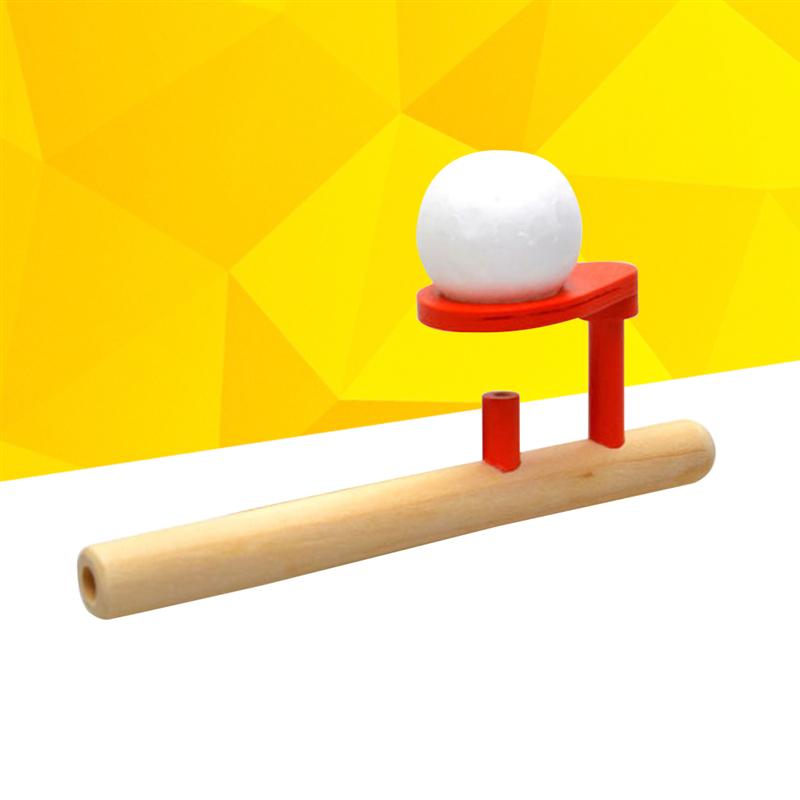 1pc Classic Wooden Games Floating Blow Pipe And Balls Balance Blowing Toys Fun Stress Reliever For Kids Children Toddler