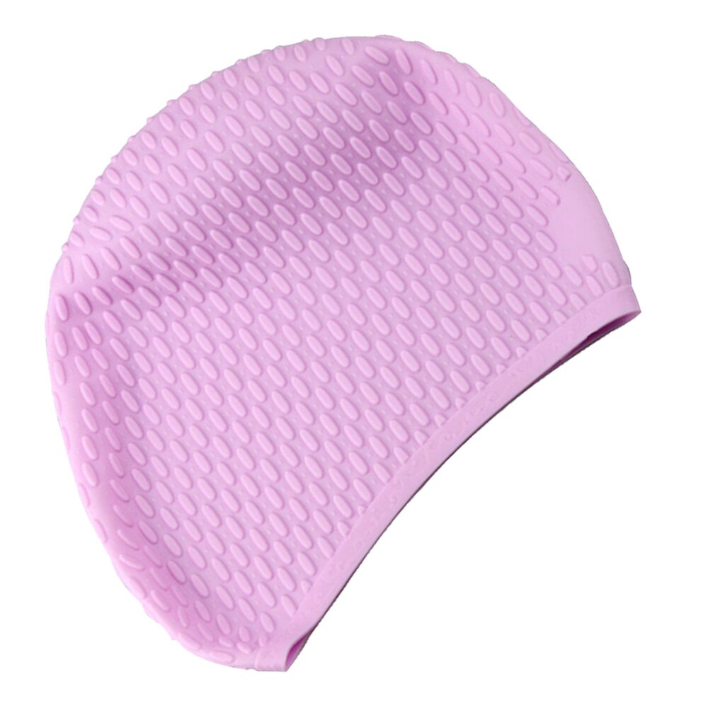 1pc Swimming Cap Durable Practical Useful Silicone Cap Long Hair Ear Protection Swim Caps Swim Pool Hat for Female Ladies