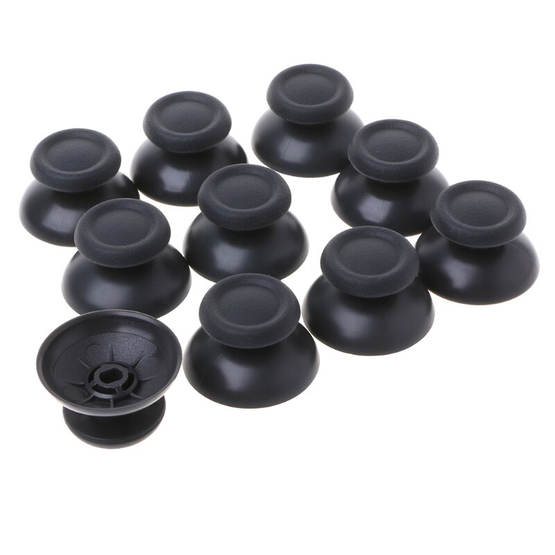 1 sett /10 stk plast svart analog thumbstick thumb stick erstatte for playstation 4 ps4 pro controller thumbstick cap