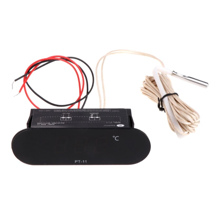 -20~300 Centigrade PT-11 Digital Thermometer Temperature Meter Indicator w/ 2M NTC Sensor: 12V