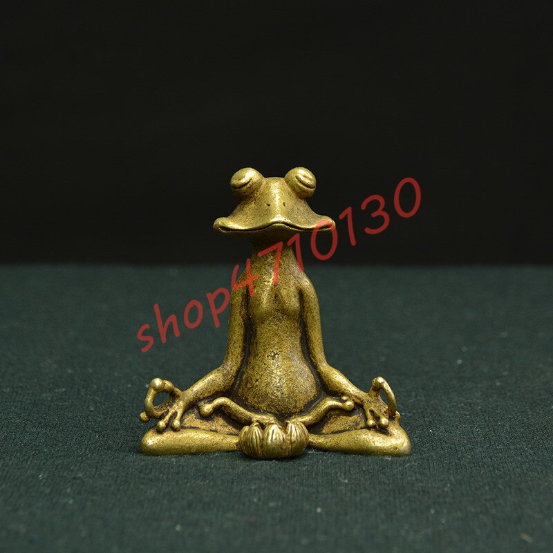 Antieke Collectie, Pure Bronze Zen Kikker Ornamenten, Prachtige Handwerk Collectie
