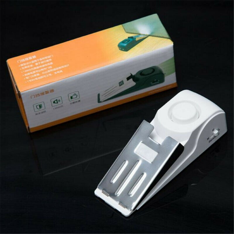 120dB Door Stop Alarm Door Block Vibration Alarm Super Loud Anti-theft Alarm Sensor Home Security Alarm Traveling Alarm System
