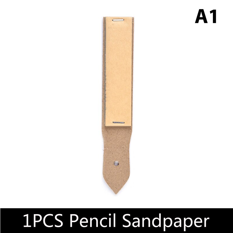Outils de pointeur de papier de verre pour artiste, croquis, crayon à charbon, aiguisage, fournitures de dessin artistique, 11.5x2.3cm, 1/2/3 pièces: A1