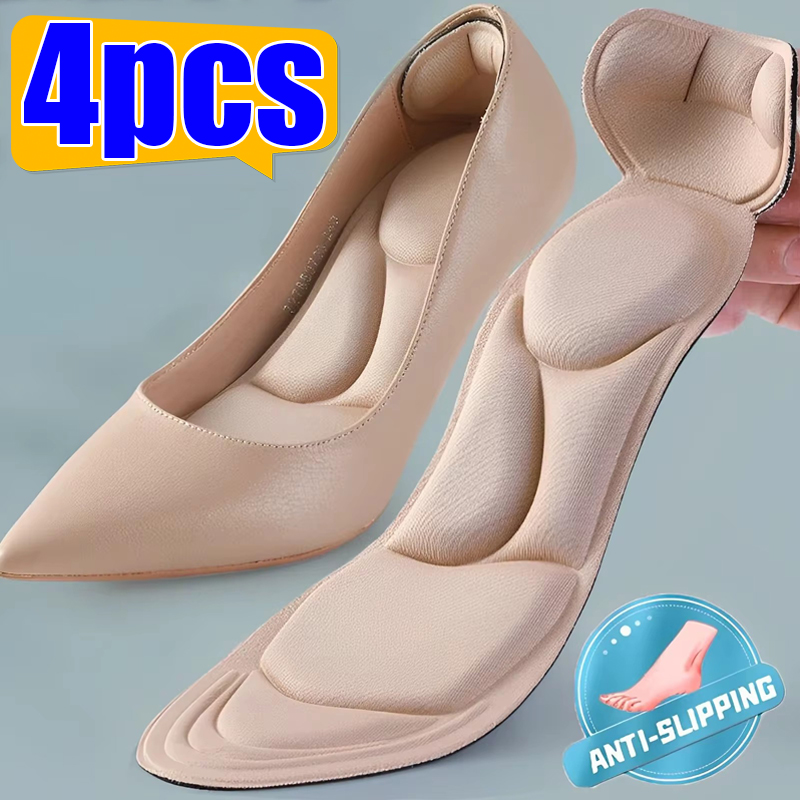 Erinnerung Schaum Einlegesohlen Damen hoch-Hacke Schuhe Einlegesohlen Anti-Rutsch Cutable Einlegesohle Komfort Atmungsaktive Fersenschutz Massage Schuhpolster