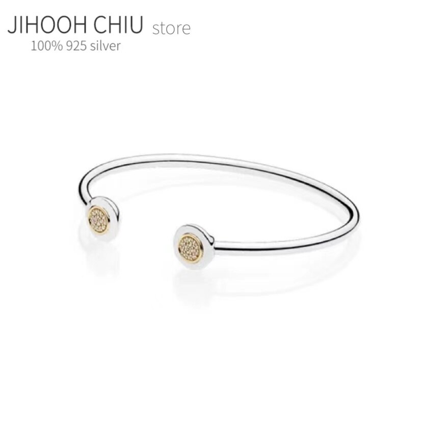 100% 925 Sterling silver bracelet for women Fit original Pando Charm hand bracelet Snake bracelet classic DIY jewelry: Silver bracelet 2 / 19cm