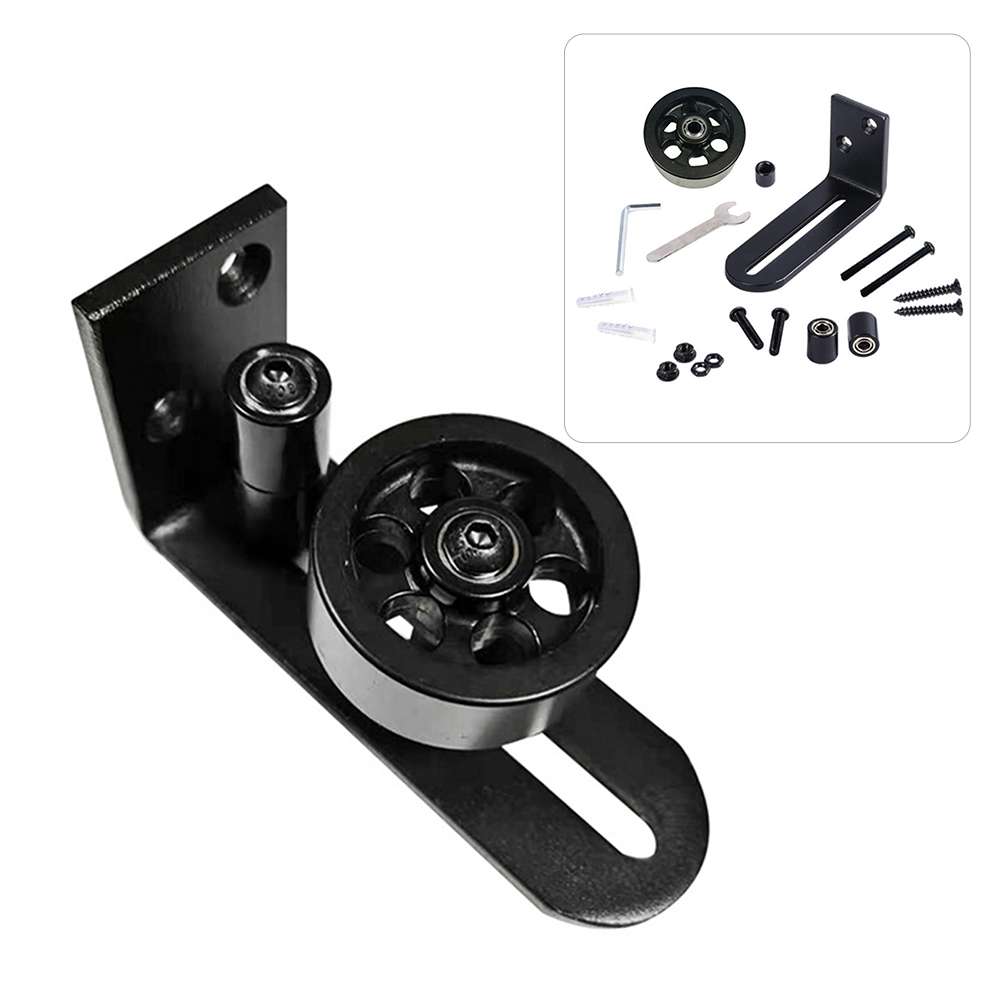 Adjustable Channel Stay Hardware Sliding Wall Mount Roller Carbon Steel Barn Door Floor Guide 8 Different Setups Home Bottom