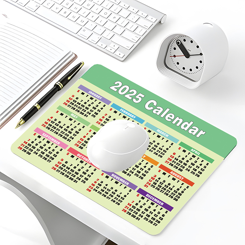 Portable Calendar Mouse Pad Non-Slip Rubber Computers Laptop Mouse Pads Small Office Mousepad Durable Year