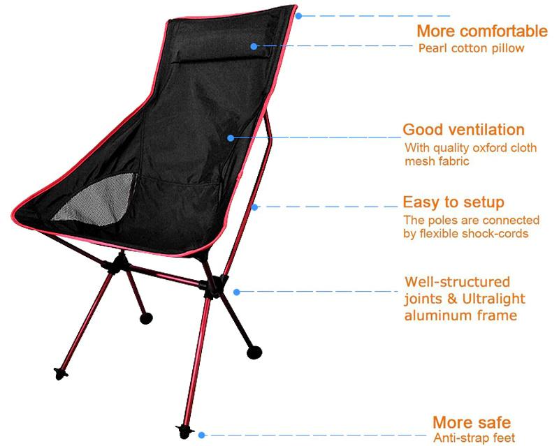Outdoor Folding Fishing Chairs Portable Chair Fishing Camping Stool Folding Extended Hiking Seat Picnic Camping Equipment