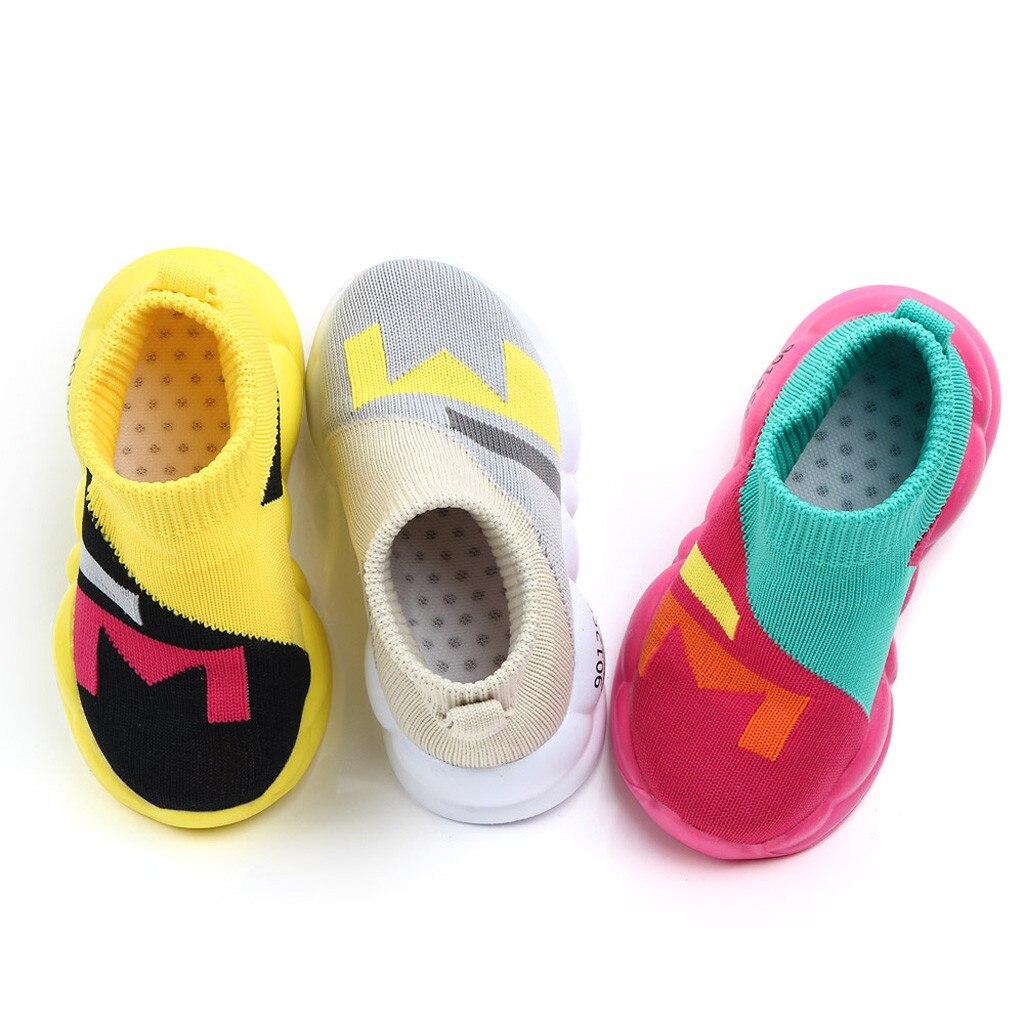 Mesh Zachte Kinderen Schoenen Slip-On Peuter Infant Kids Baby Meisjes Jongens Mode Print Sole Sport Schoenen Sneakers Кроссовки детские