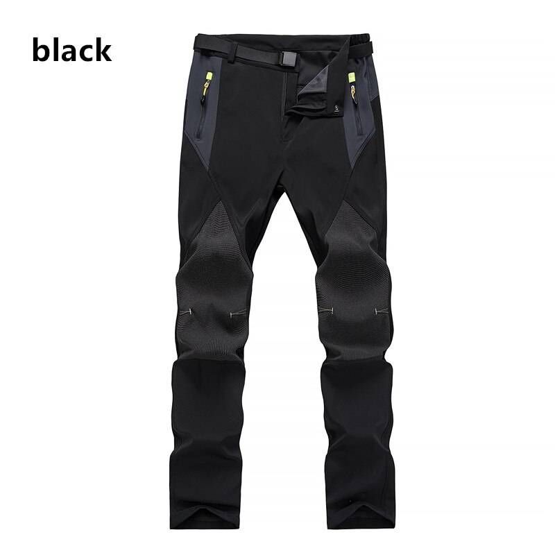 Men's cycling pants sports trousers mountain bike pants running outdoor color matching spring and autumn hiking pants: black / XXXL