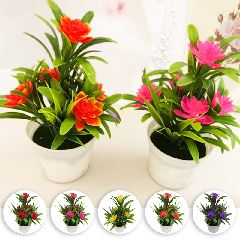 Künstliche Pflanze Lilie Blume Topfpflanzen Zuhause Hochzeit Wohnzimmer Tisch Einkaufen Dekor Künstliche Wasserpflanzen Bonsai Kunststoff