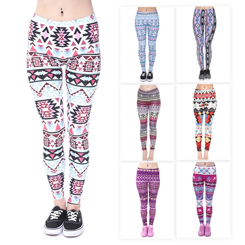 3D Digitale Aztec Print Vrouwen Broek 3d Printing Gym Leggings Running Workout Fitness Joggingbroek Sport Broek Voor Training