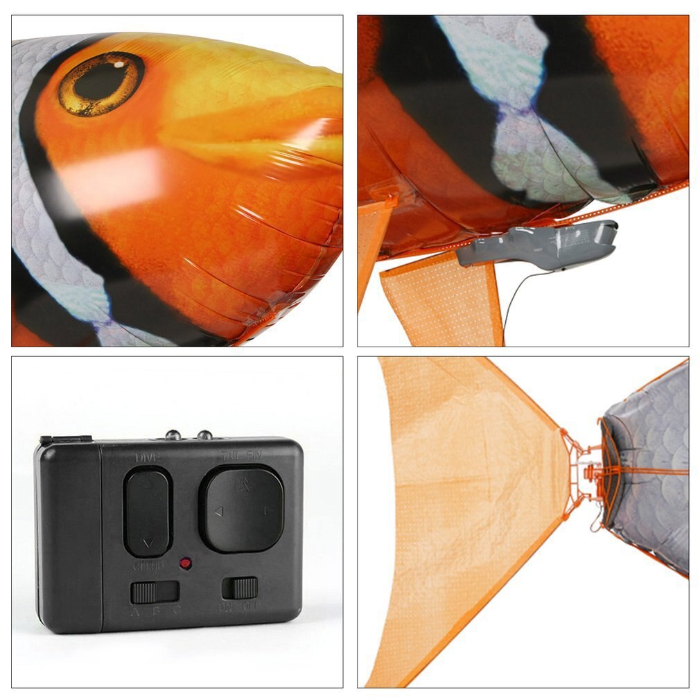 Funny Cute Flying Remote Control Inflatable Fish Balloon Wedding Children Birthday Decoration Balloon