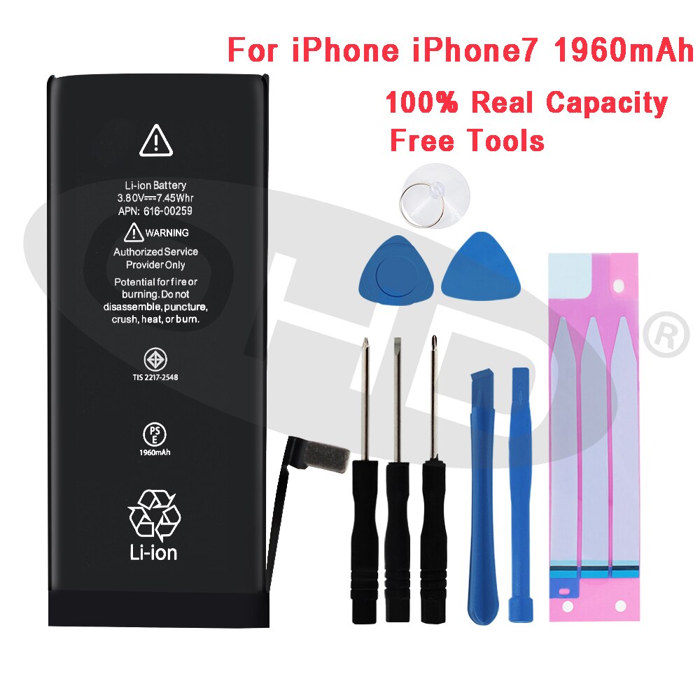 Più nuovo Batteria Al Litio Per Apple iPhone 6 S 6 7 5S 5 7 7P 6P 8P X Batterie Mobile Per iphone X 5 5s 6 s Interna Del Telefono Bateria: For iPhone 7