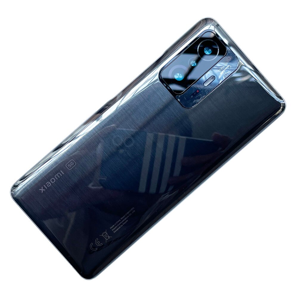 Original Back Glass Cover For Xiaomi 11T Pro 5G Back Door Replacement Battery Case, Rear Housing Cover Mi11T With Camera Lens: Meteorite Gray