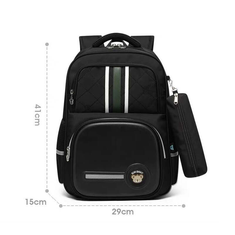 SUN huit nouveauté enfants sac à dos sacs d'école pour filles imperméable en Nylon mochila escolar: Black