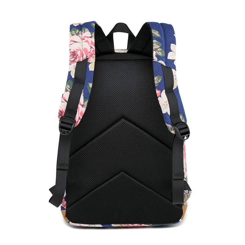Canvas Vrouwen Bloemen Rugzak Usb Opladen Schooltassen Voor Meisjes Reizen Rugzak