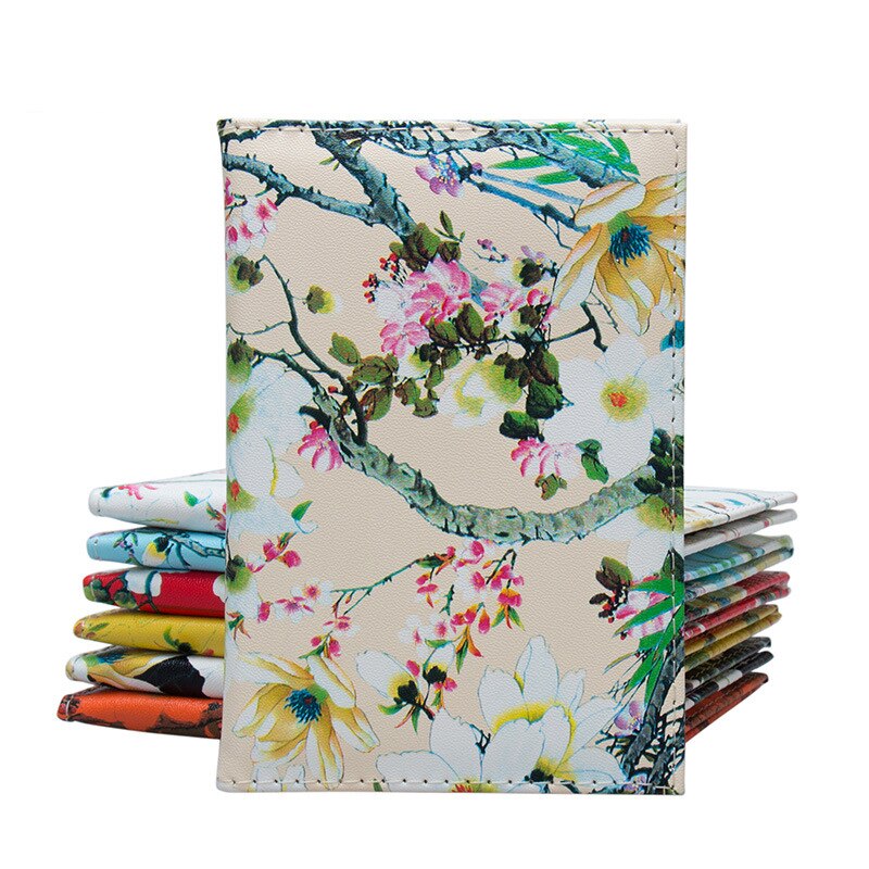 Zoukane Magnolia Pruim Boomtak Passport Cover Case Kaarthouder Reizen Accessoires Kleurrijke Paspoort Portemonnee ZSPC26