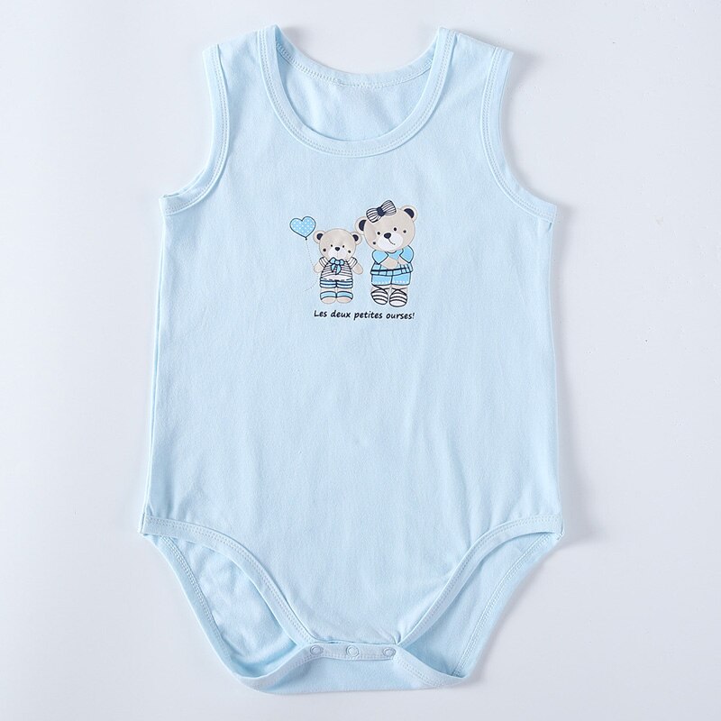 Kinderen kleding bodysuit vestidos jongens en meisjes kleding pyjama kinderen zomer mouwloos katoenen jumpsuit strepen multi-kleuren