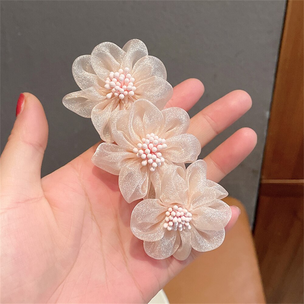 Horquilla con flores para mujer, herramienta de trenzado para el cabello, pasadores de Camelia, accesorios de peinado: B