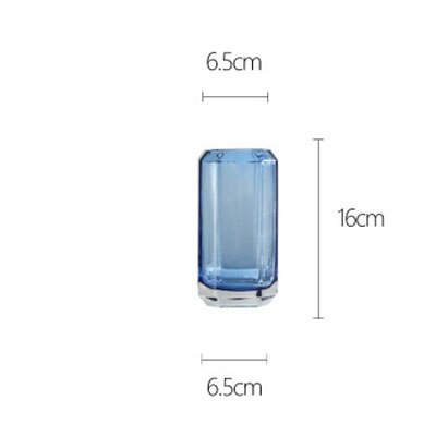 Hexagon Transparent Glass Vase Home Decoration Flower Arrangement Office Display Furnishing 3D Solid Hydroponics Crafts: 2