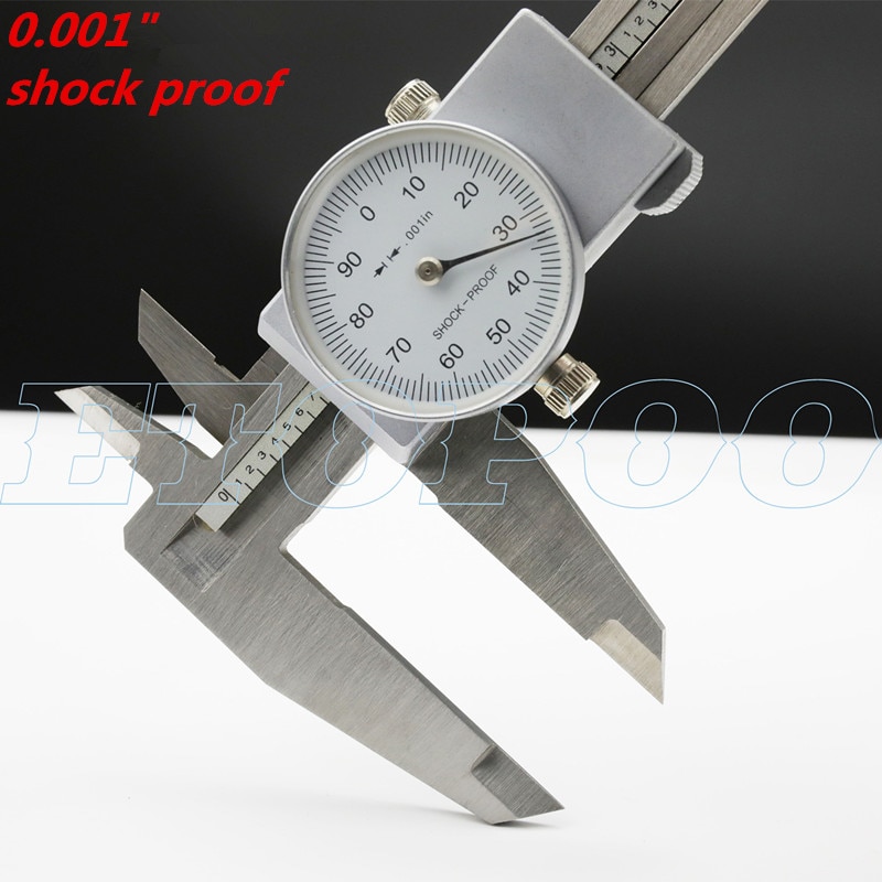 double needle 150mm 0.02mm 0.001" stainless steel dial vernier caliper dial gauge plastic dial caliper measure tool
