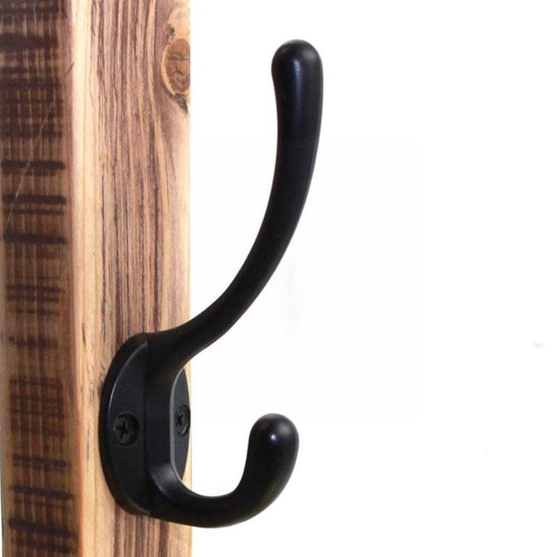1pc Wall-mounted Clothes Hook Hook Heavy Duty Double-hung Hook 2 Simple Aluminum With Alloy Hook Clothes Hook Screws Hat W2y4