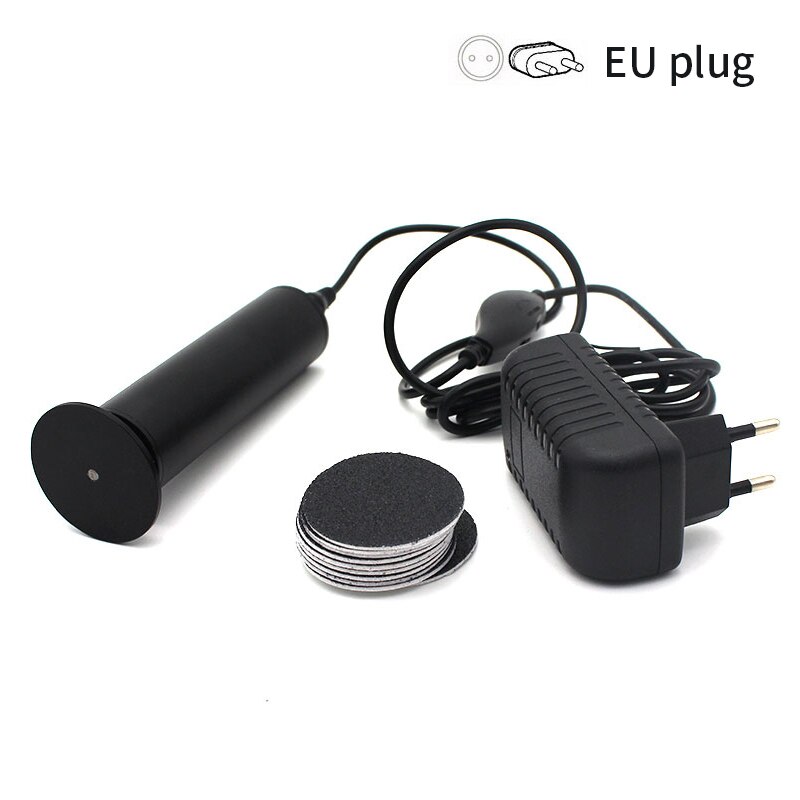 Pro Electric Foot Care Tool File Pedicure Machine Speed Control Electronic Pedi Heel Callus Remover For Feet Dead Skin Remover: EU black