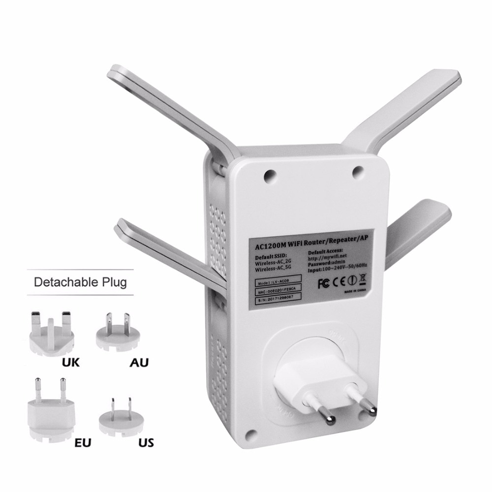 PIXLINK – répéteur sans fil double bande 300/5GHz, 1200/2.4 Mbps, amplificateur de Signal pour extension de réseau, Wi-Fi, pour la maison