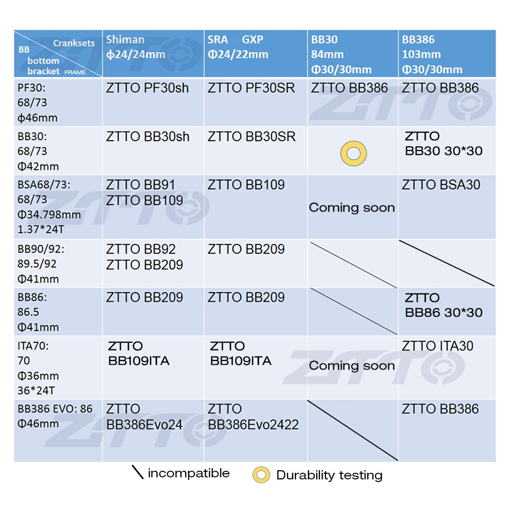 Weg Mountainbike Keramische Lager BB109 ITA70 Ita 70 Mtb Racefiets Externe Dragende Bodem Beugels Duurzaam Fiets Onderdelen