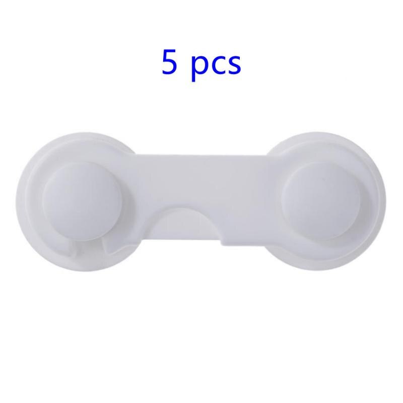 Meerdere Stukken Kinderen Veiligheid Protector Baby Care Multifunctionele Kind Baby Veiligheidsslot Koelkast Venster Kast Kledingkast: A 5pcs white