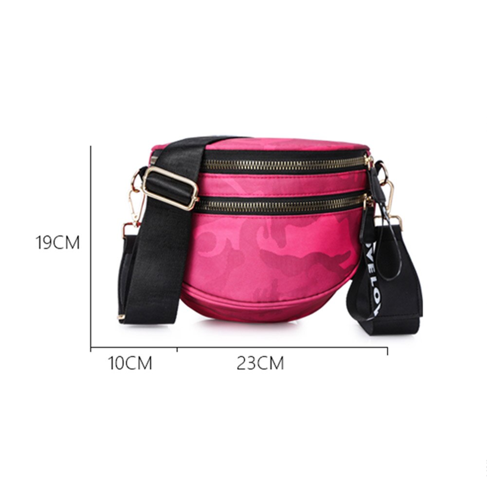 Nylon Fanny Heuptas Vrouwen Halve Cirkel Casual Rits Vrouwelijke Borst Crossbody Pack Messenger Bags Sling Borst Pakken