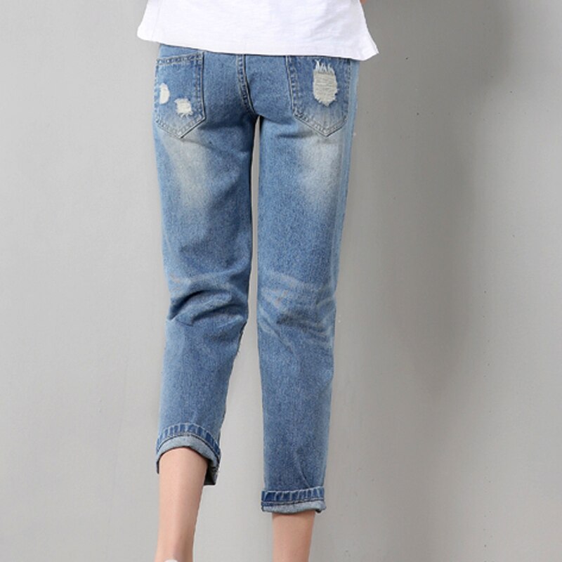 4XL Ripped Vintage Maternity Jeans Plus Size Hole Denim Cotton Trousers Pregnant Women Clothing Pregnancy clothes