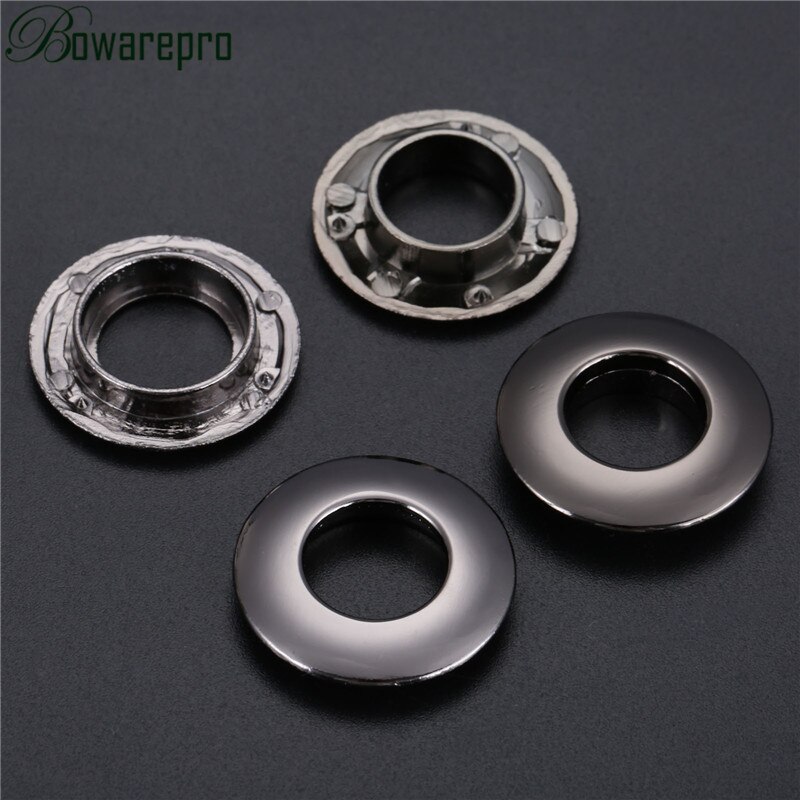 Bowarepro Metall O D Ring Schnallen Öse Schraube Schnallen für Hangbag Gürtel Gurt Hund Kette Schließe Zubehör Leder Handwerk 2 einstellen: Pistole Schwarz