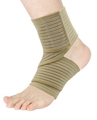 1pc70cm Enkel Ondersteuning Spiraalvormig Gewikkelde Bandage Volleybal Basketbal Enkel Orotection Verstelbare Elastische Bands Sport Veiligheid Brace: Khaki / 40cm