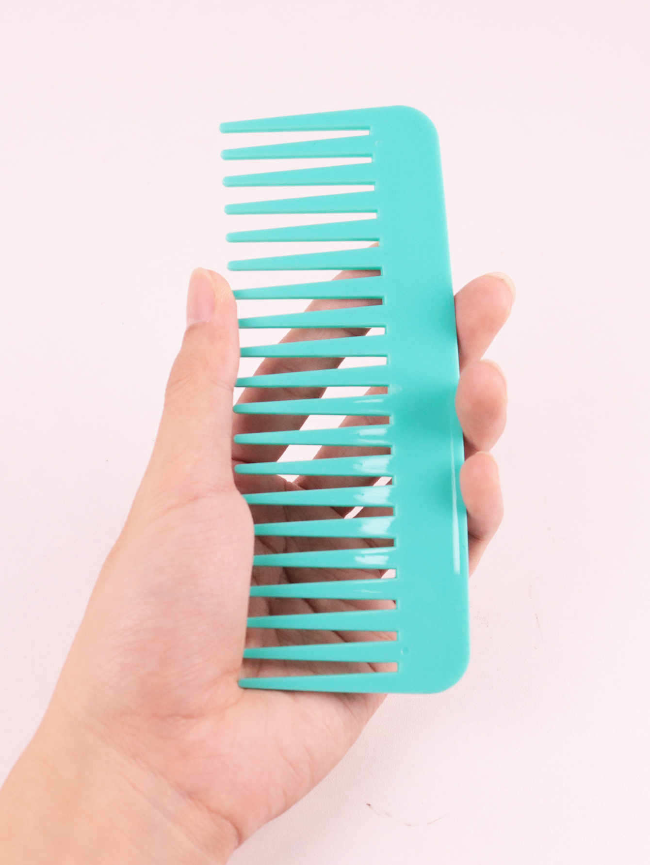 1 peine de peinado de salón de dientes largos, antiestático, resistente al calor, de plástico grueso, especial para pelucas de cabello real