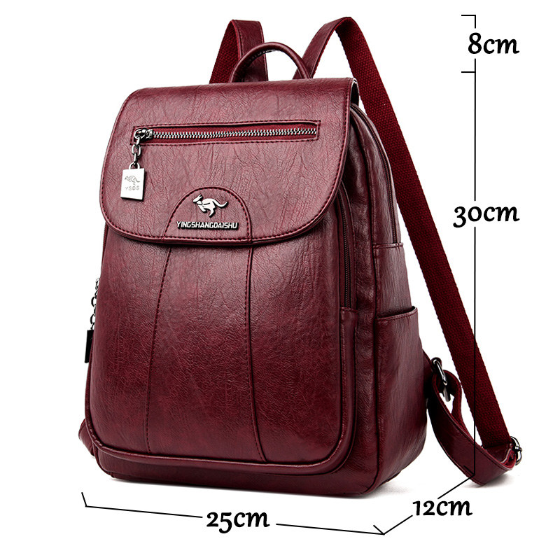 Femmes sacs à dos de en cuir pu sacs à dos d'école pour les filles haute capacité voyage sac à dos loisirs sacs à bandoulière mochila