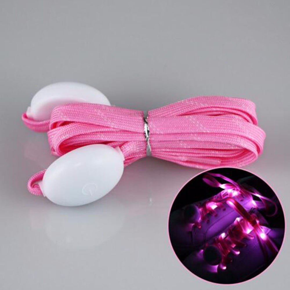 Kleurrijke Led Sport Veters Platte Schaatsen Light Up Glow Schoenveters Lui Schoen Veters Partij Decoratie Schoenen Accessoires: Pink