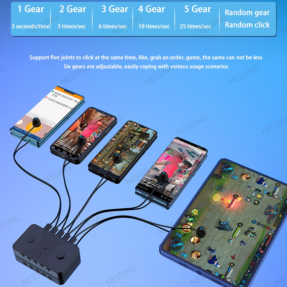Universal Screen Clicker Mute Phone screen auto clicker physical linker Game Screen Touch Automatic connection For Android IPad8