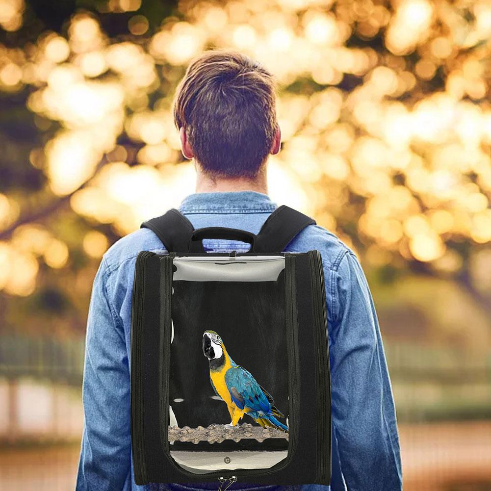 Animal de compagnie perroquet sac à dos oiseau transporteur de voyage extérieur oiseau Cage de Transport respirant perroquet sortir sac à dos voyage randonnée