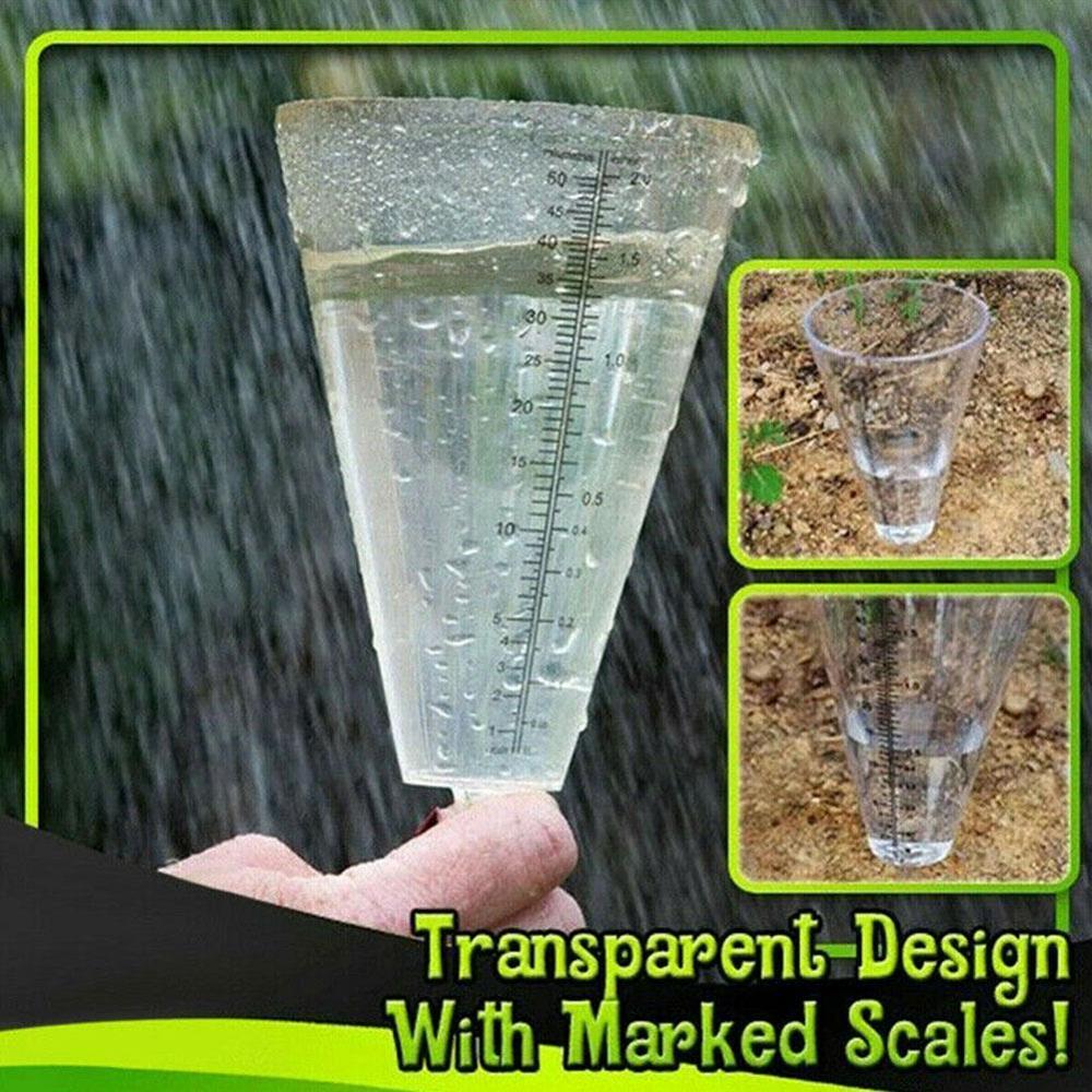 Cone Rain Gauge Measurement Ground Spike Precipitation Measuring Garden Rainfall Measurer Tools Meteorological Yard Outdoor Y4L1