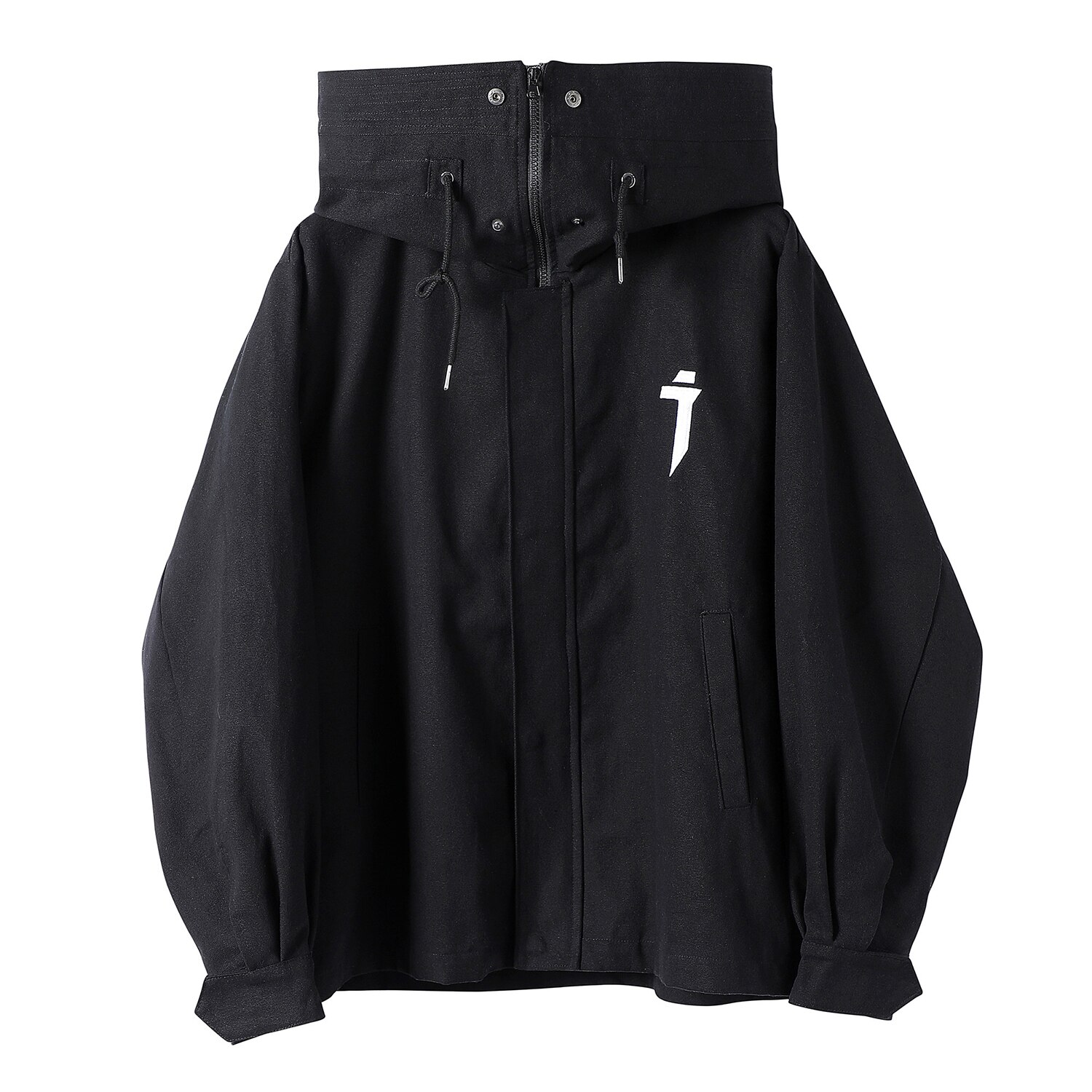 Streetwear techwear jakke med hette for menn: Svart / Xl