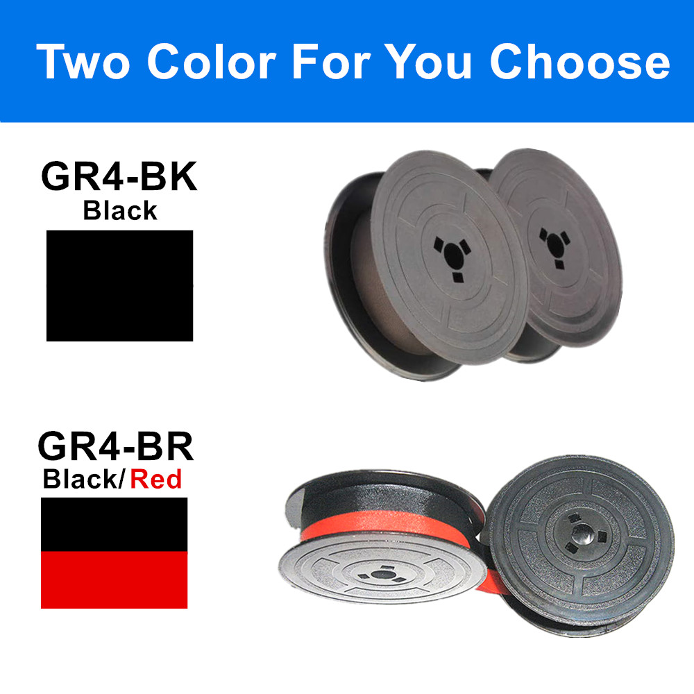 1 ~ 5PK Original Olivetti A730, A770,Studio 42, Studio 44, 45, 46,Tekne 3, cinta para máquina de escribir de San Valentín negro y rojo, carrete doble