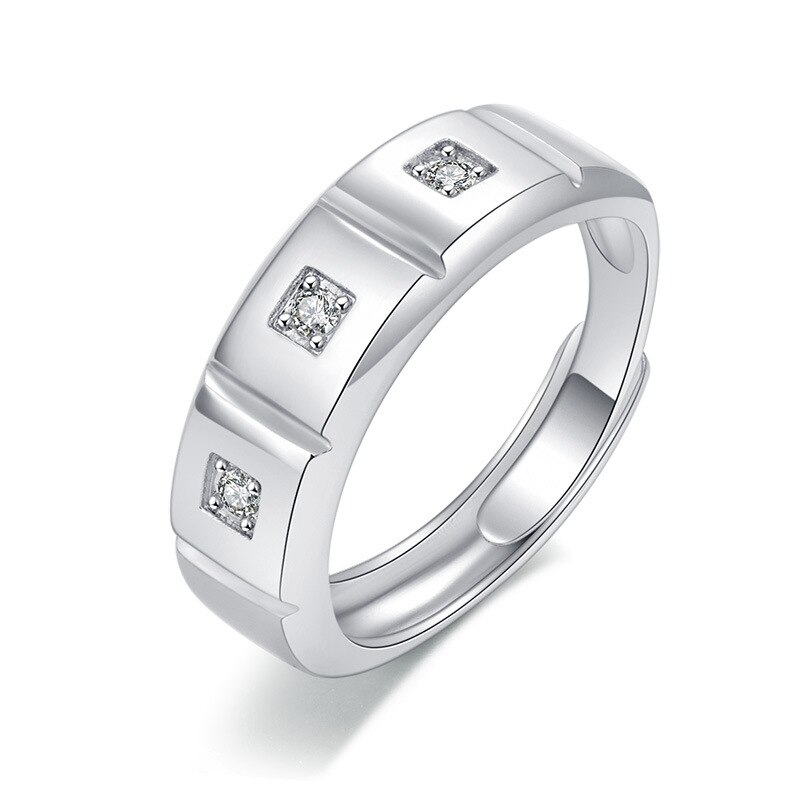 crack engraved Stainless Steel Ring Men Adjustable Simple Opening Classic Rings for Men Rock Engagement Band Jewelry: green