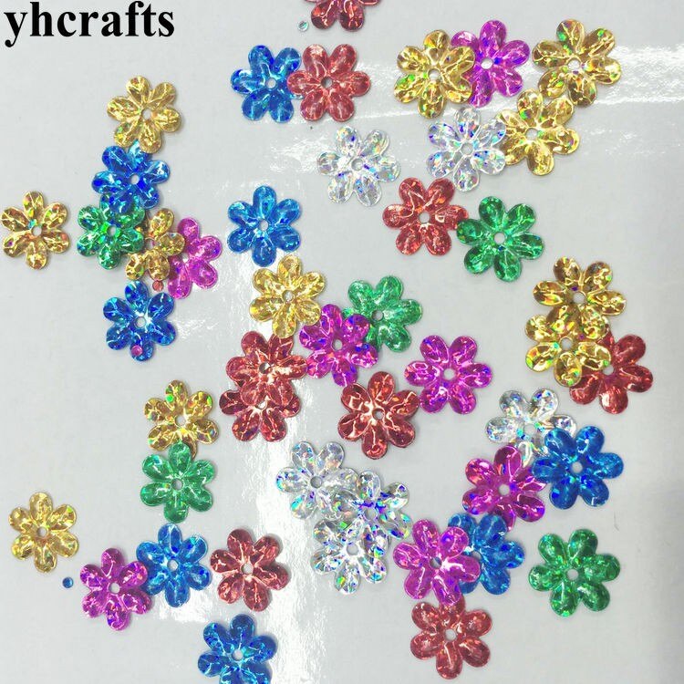 20gram/Lot.15 different shape flower sequins Craft material Kindergarten arts and crafts DIY toys beads toys