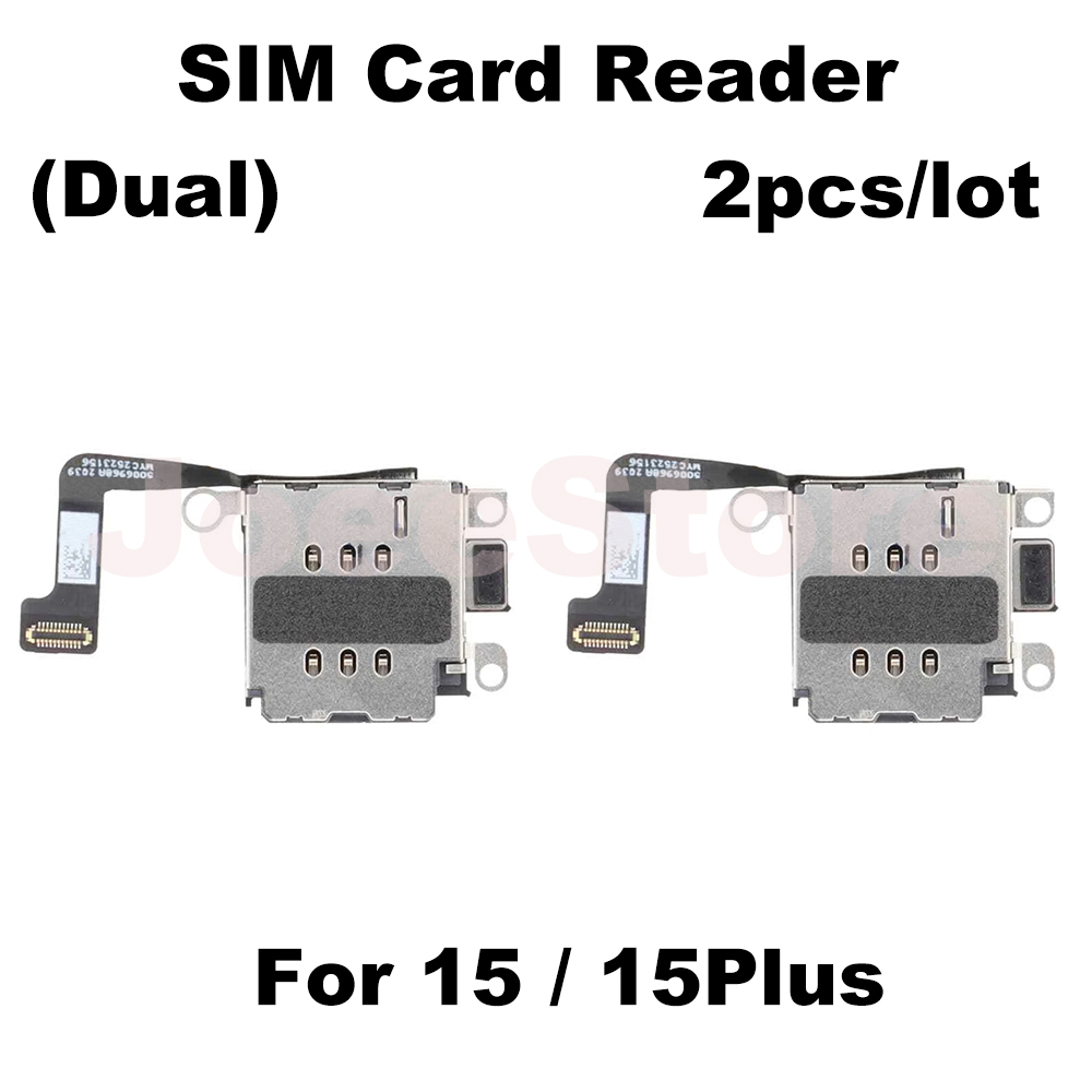 2 stuks simkaartlezer voor iphone 11 12 13 14 15 16 pro max, inclusief dual sim-kaartsleuf, interne simkaartadapter en flexkabel (vervangingsonderdelen).: Donkerblauw