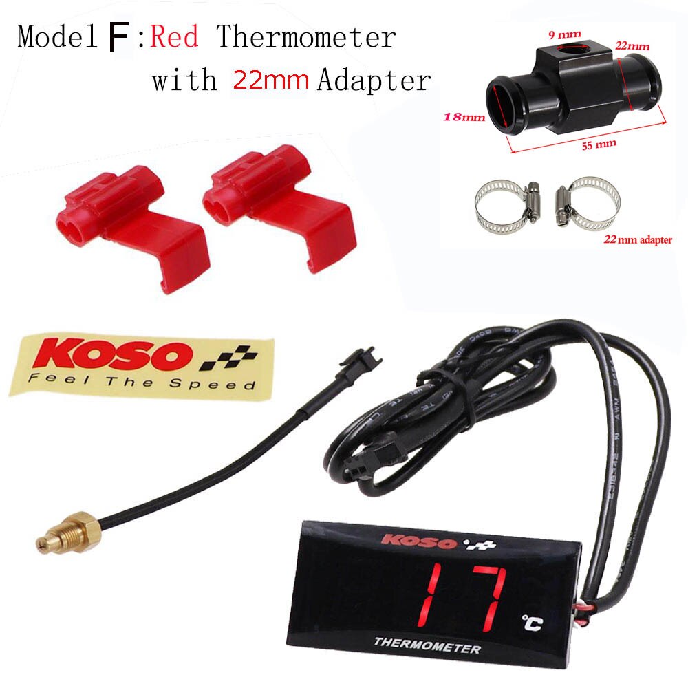 Universal für Motorrad-Thermometer Digitaler Temperatursensor mit