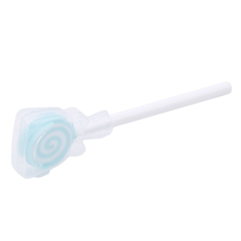 Bebê cuidados com o bebê natal crianças presente novo lollipop bebê decídua escova de dentes língua limpador criança língua raspador mais limpo: Light green