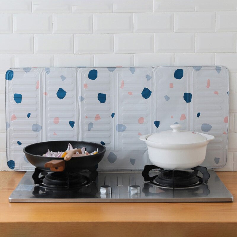 Gas Stove Aluminum Foil Oil Baffle Cooking Oil Baffle Household Anti-Splash Oil Baffle Heat Insulation Plate Kitchen Gadgets