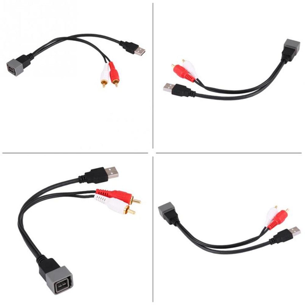 Car Radio USB Adapter USB Port Input Retention Cable for Nissan